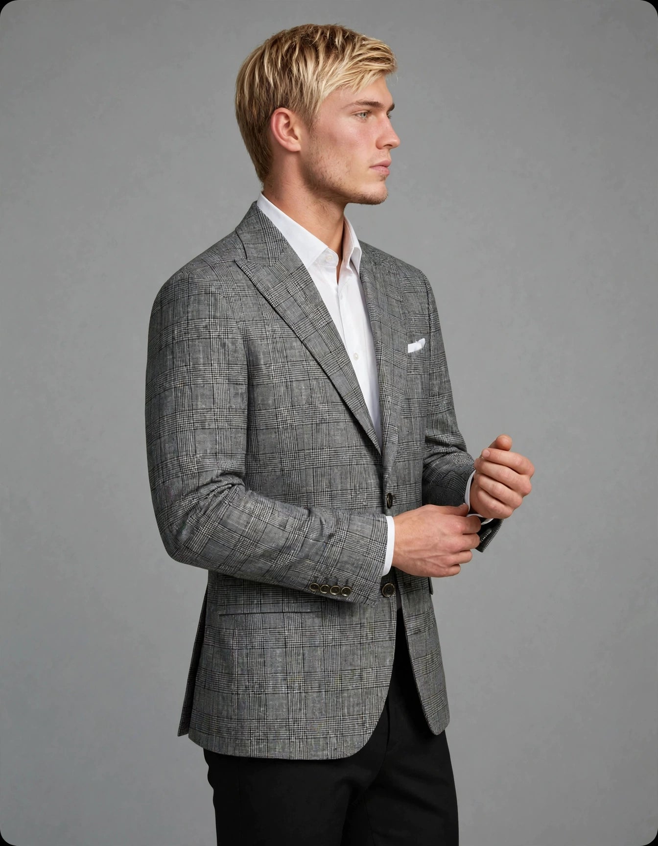 Cesar Blazer Black Check