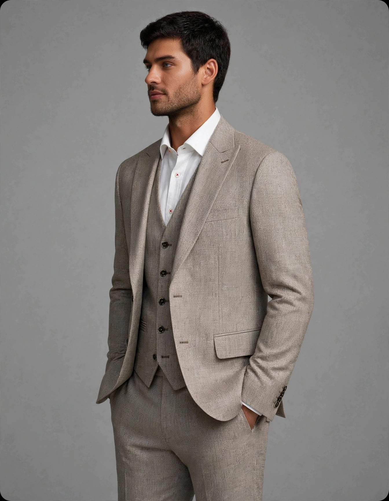 Bounty 3 Piece Suit Set Brown