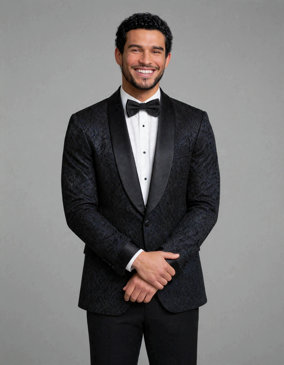 MTM Shawl Jacket Diamond Black