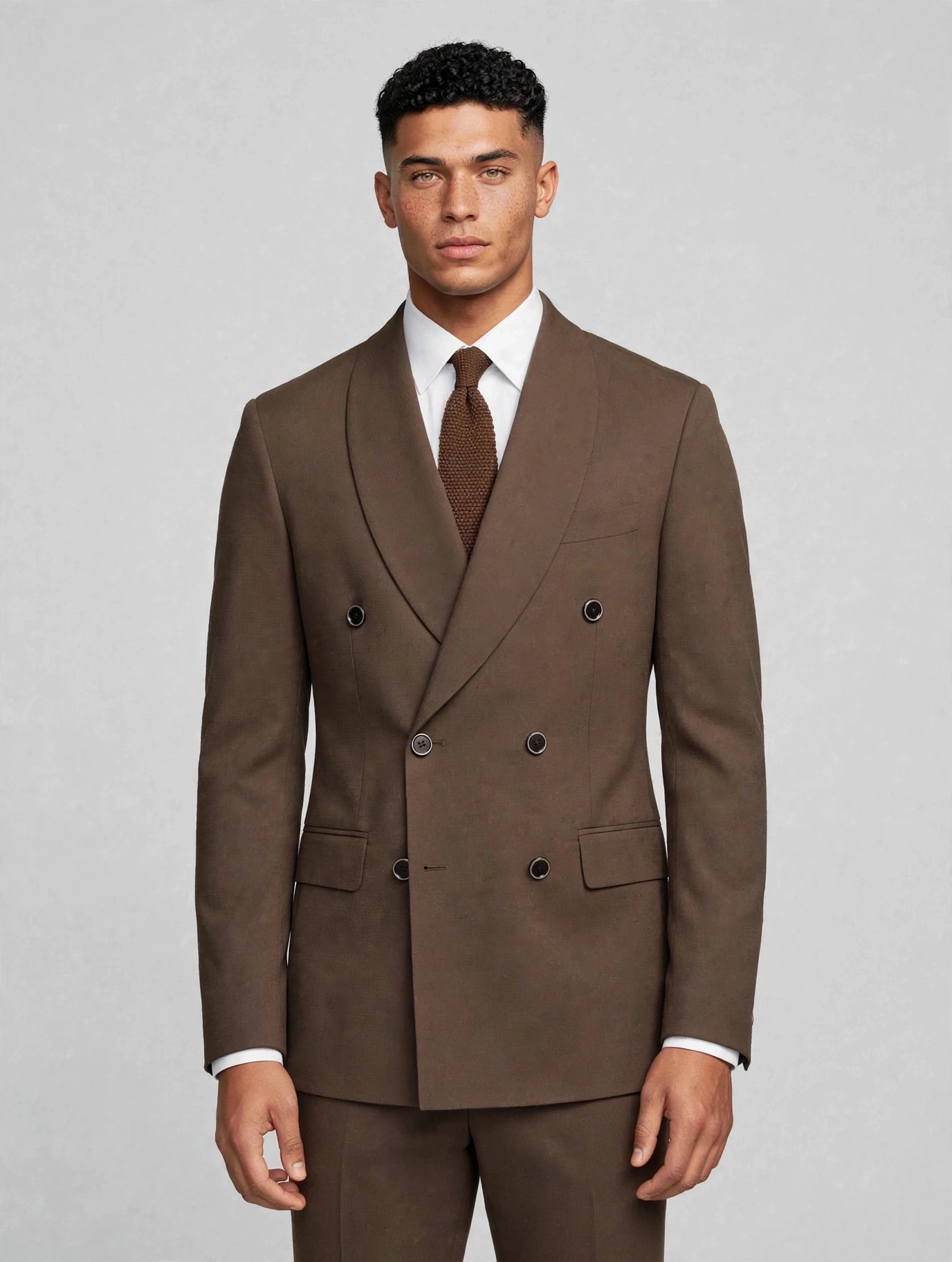 Neil DB 2 Piece Suit Brown