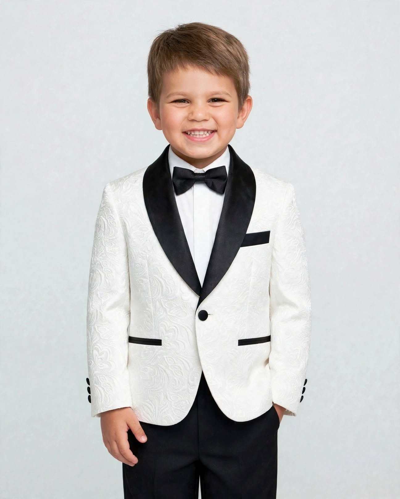 Louis Boys Tuxedo Set White