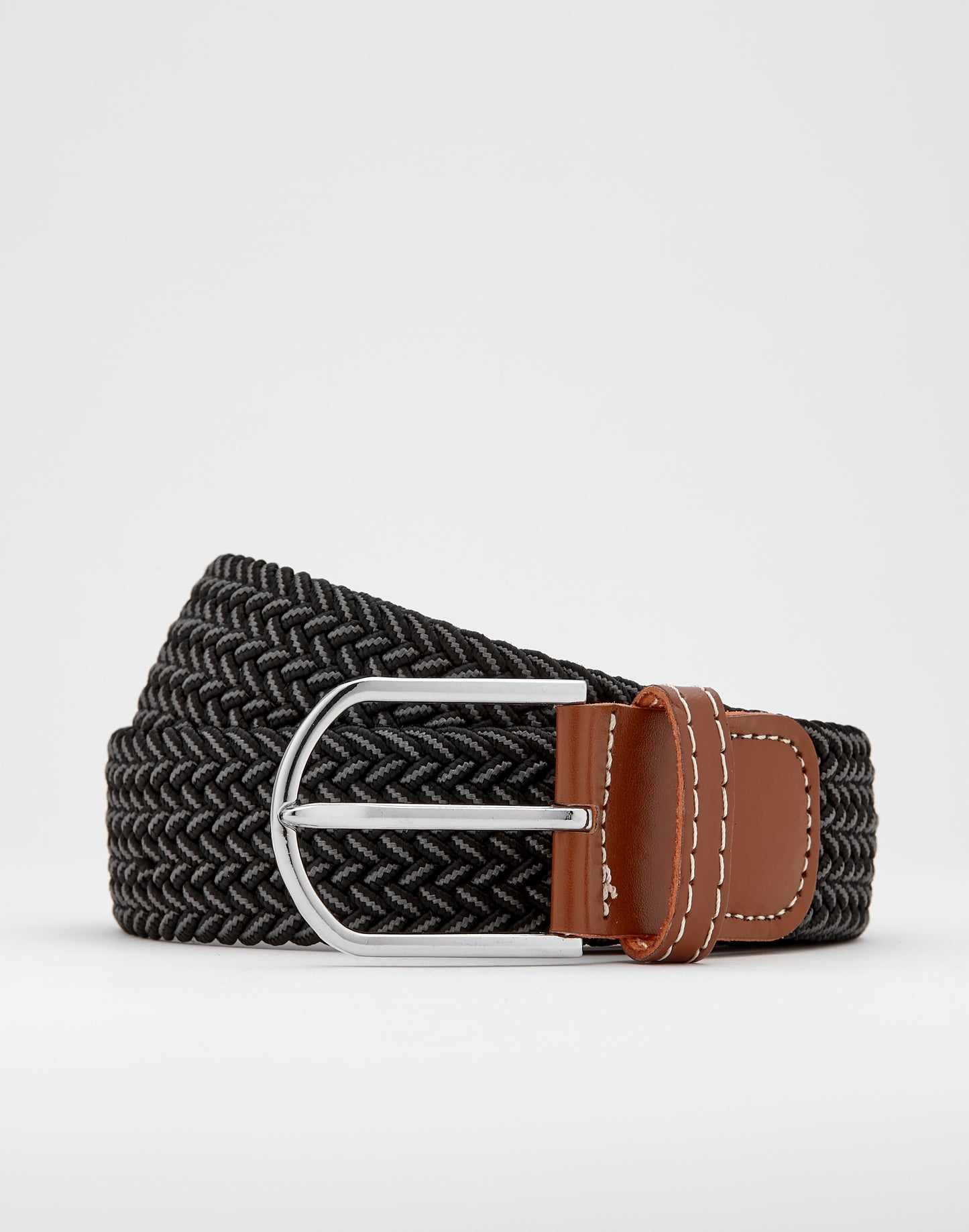 Woven Belt Black Grey