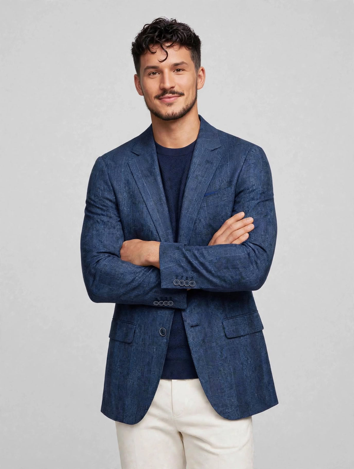 Dallas Blazer Navy Check