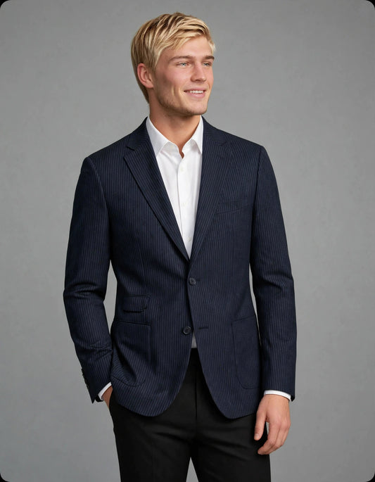 Carroll Blazer Navy Stripe