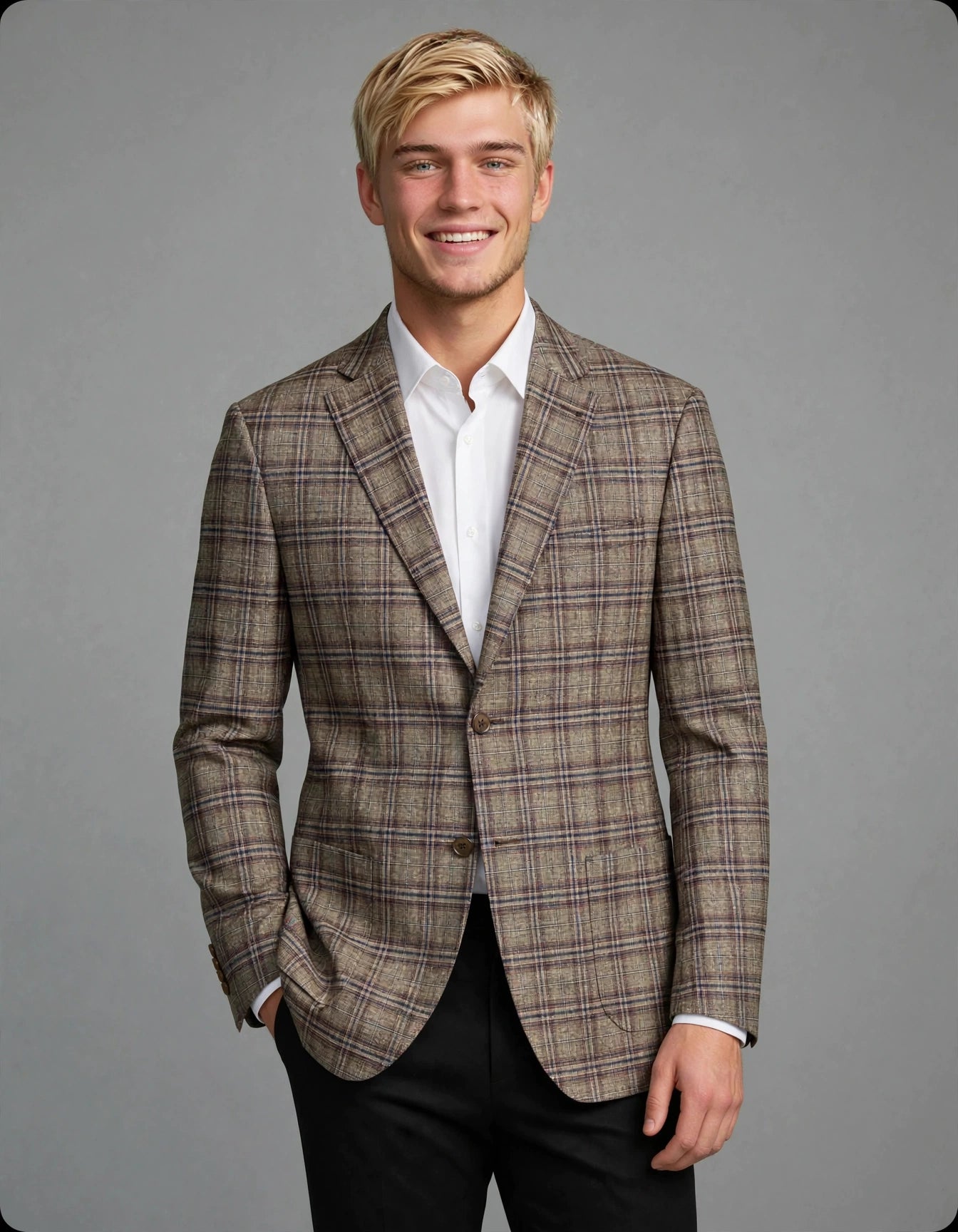 Doyle Blazer Olive Check