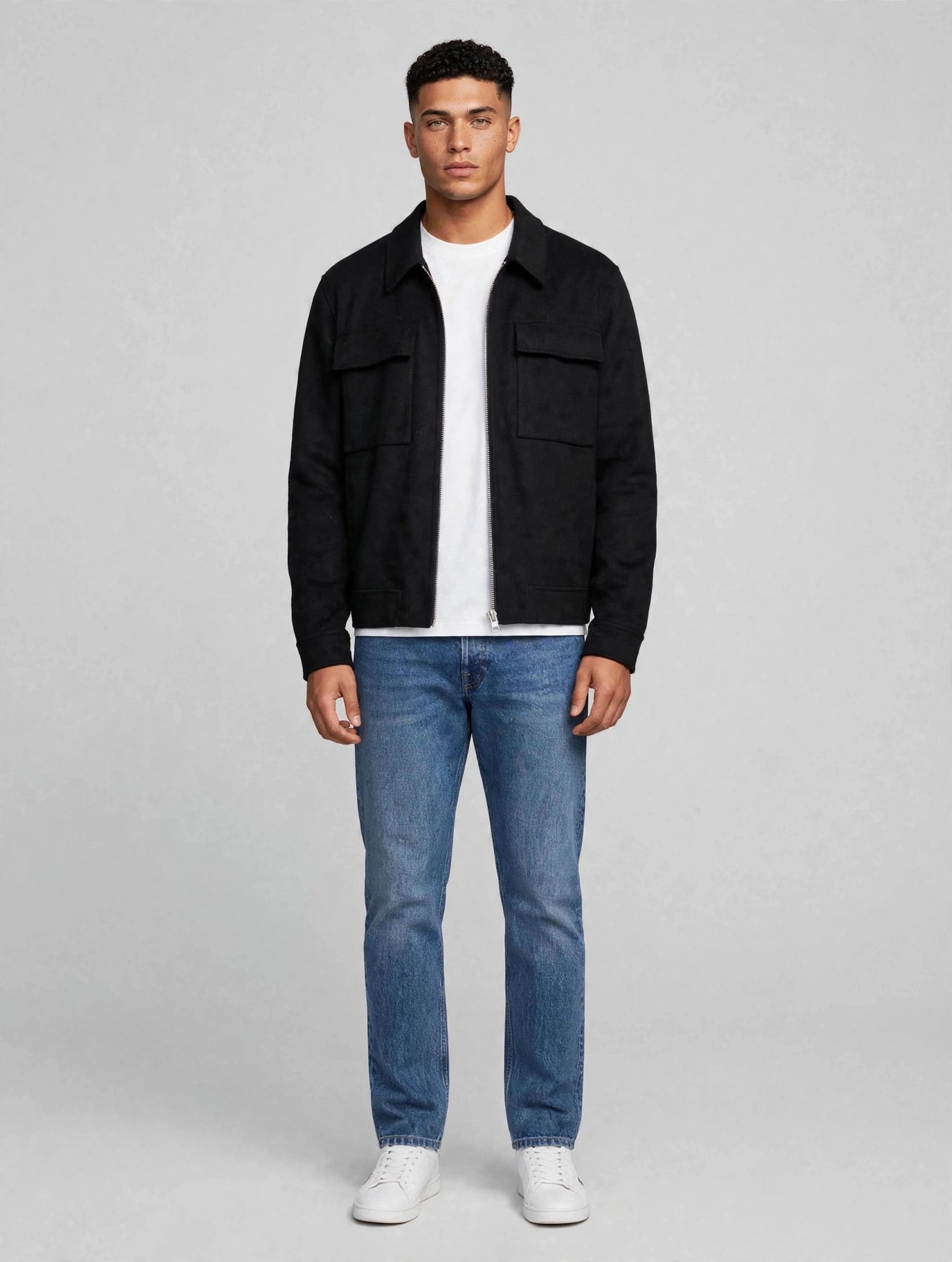 Alban Zip Jacket Black