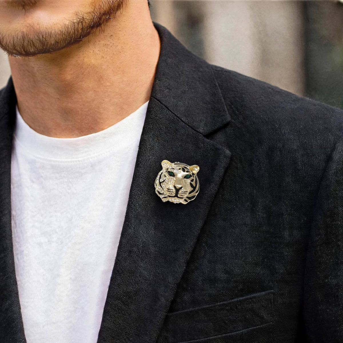 Tiger Brooch Gold