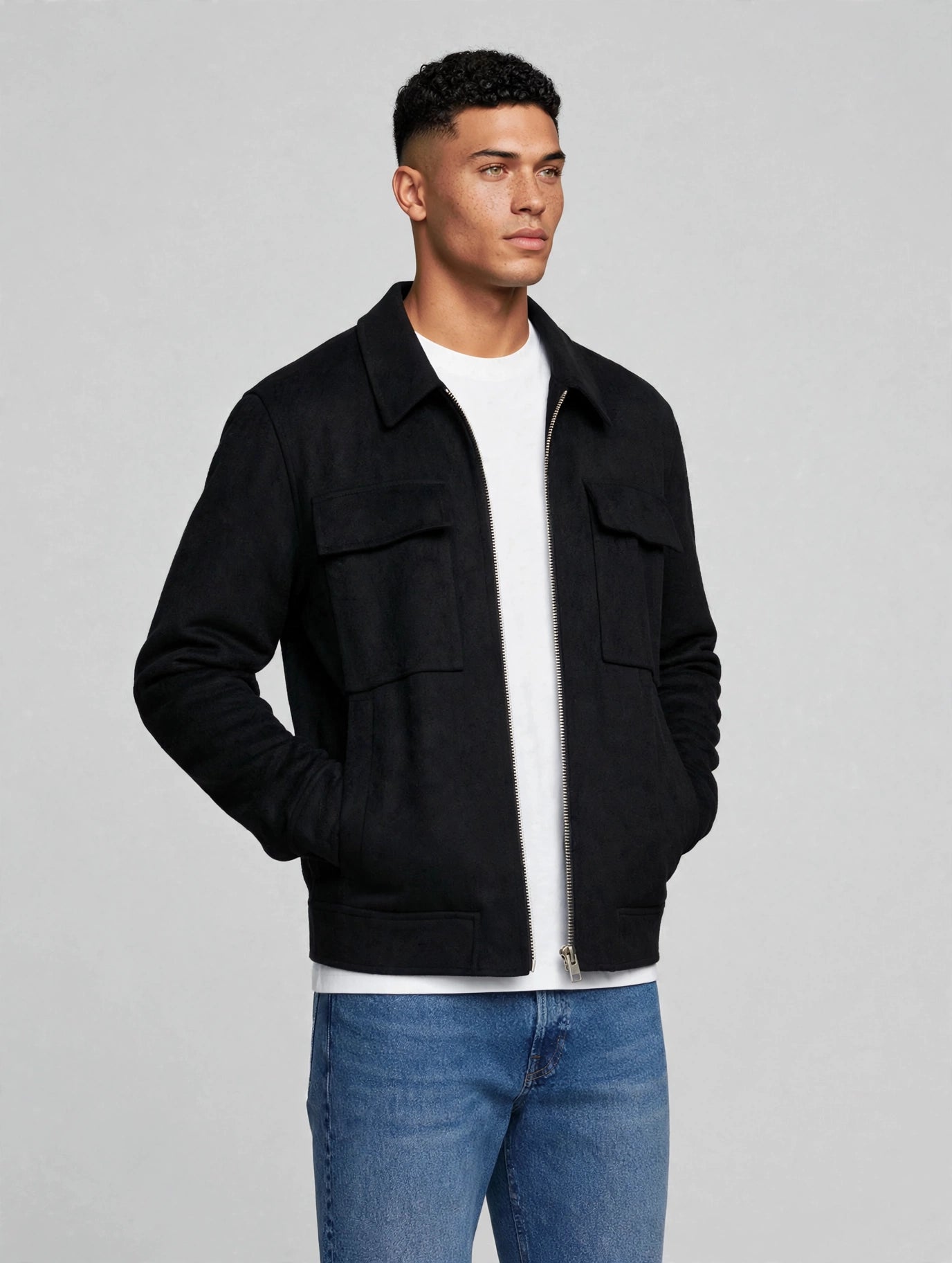 Alban Zip Jacket Black