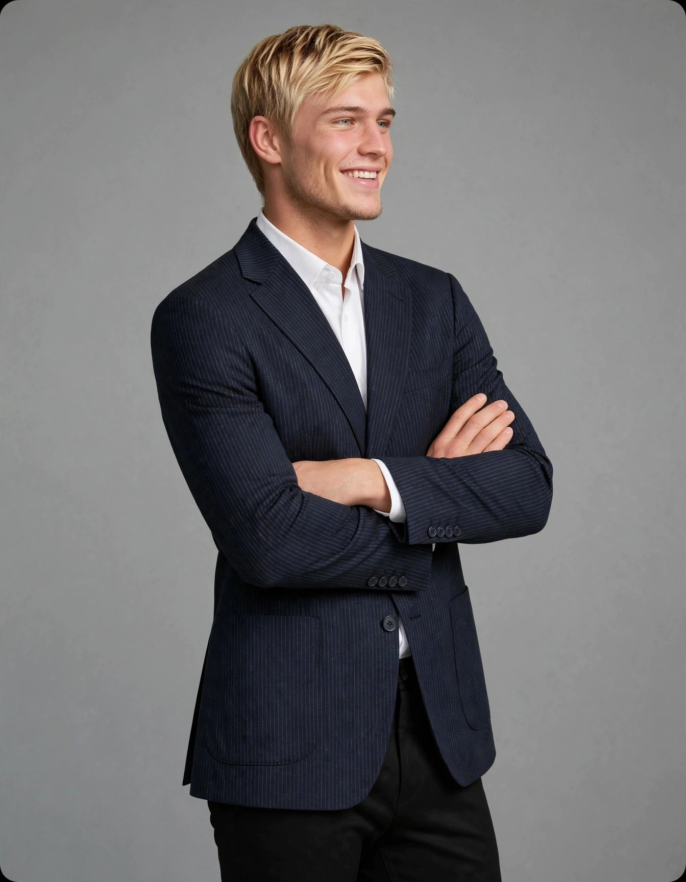 Carroll Blazer Navy Stripe