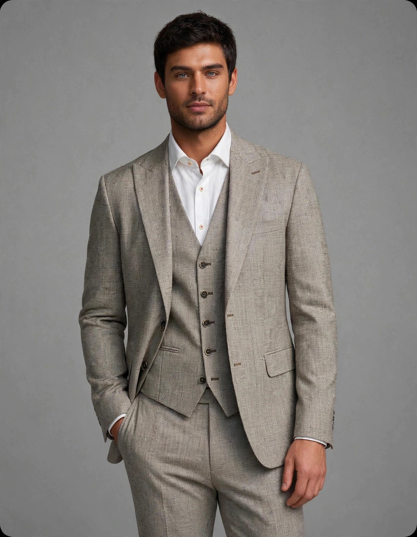 Bounty 3 Piece Suit Set Brown
