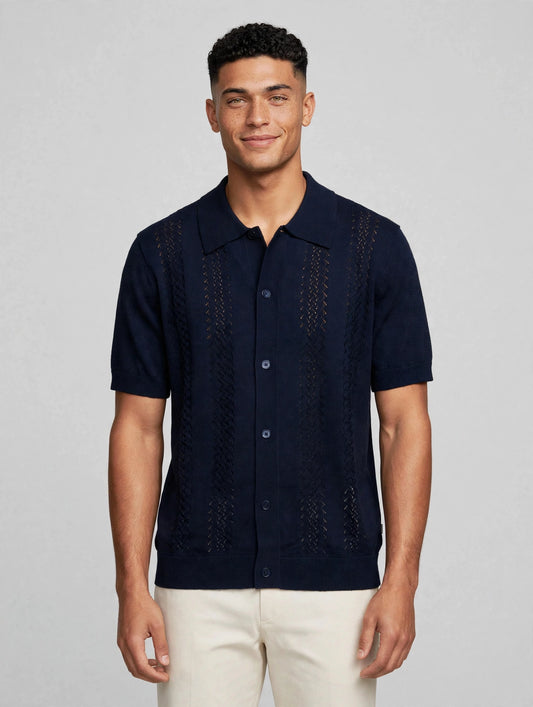 Thor SS Cardigan Navy