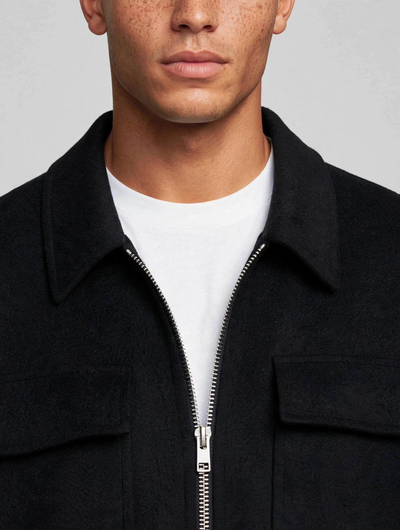 Alban Zip Jacket Black