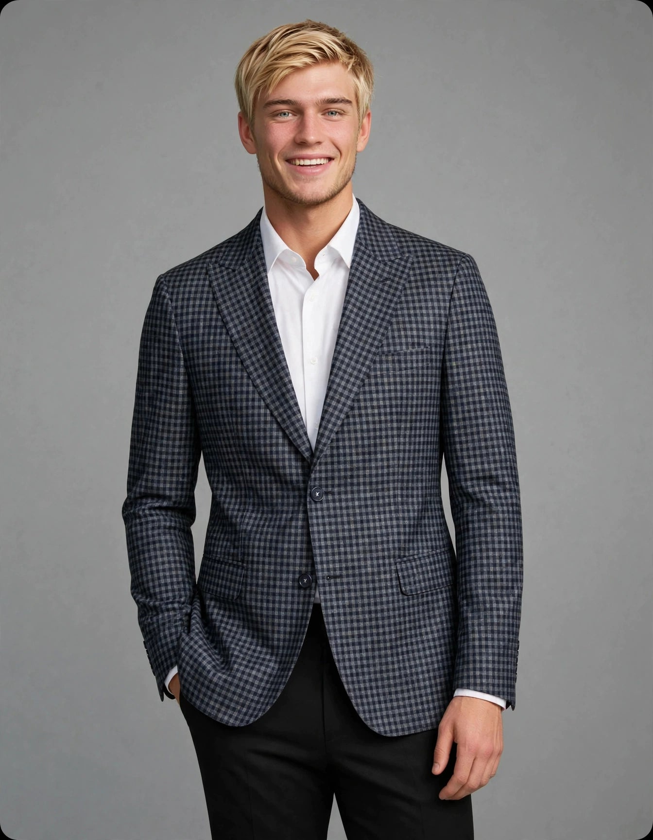 Stuart Blazer Navy Check