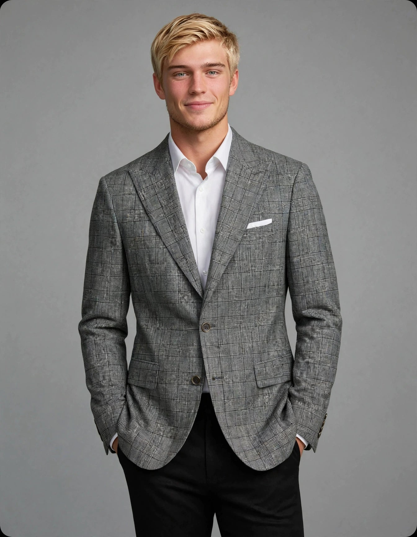 Cesar Blazer Black Check