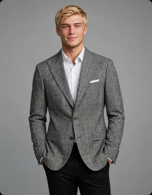Cesar Blazer Black Check