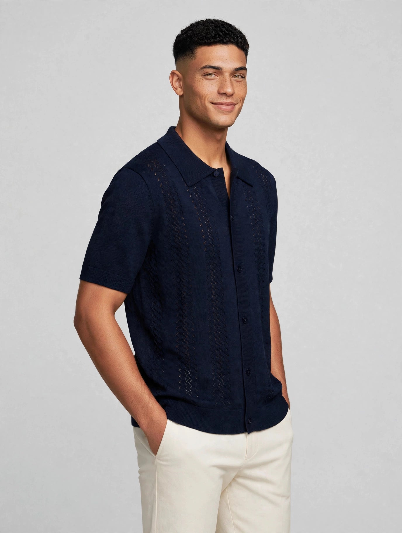 Thor SS Cardigan Navy