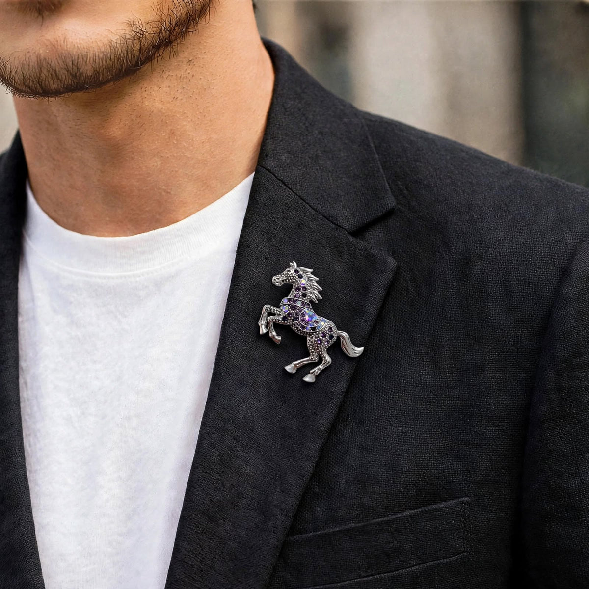 Horse Brooch Silver