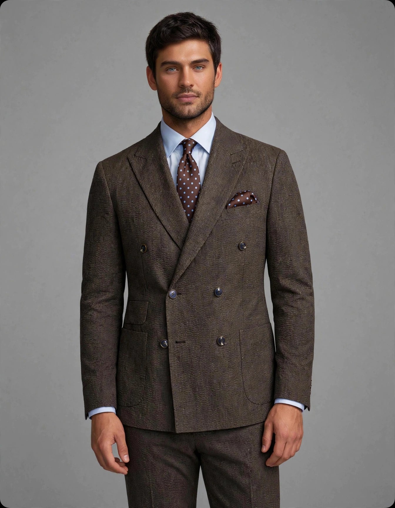 Sawyer 2 Piece Suit Set Brown