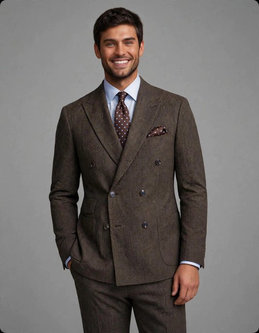 Sawyer 2 Piece Suit Set Brown