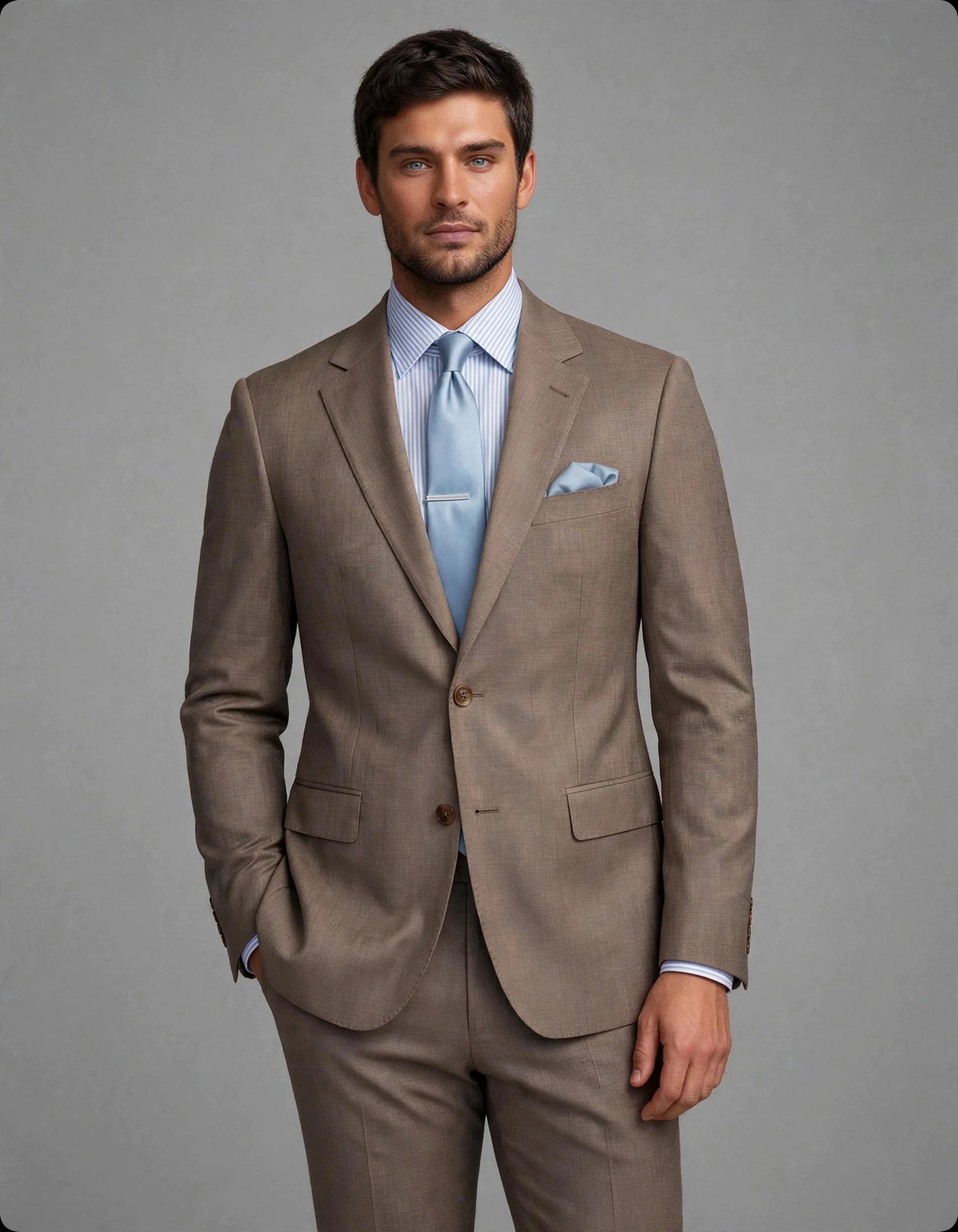 Auburn 2 Piece Suit Latte