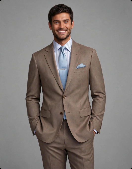 Auburn 2 Piece Suit Latte