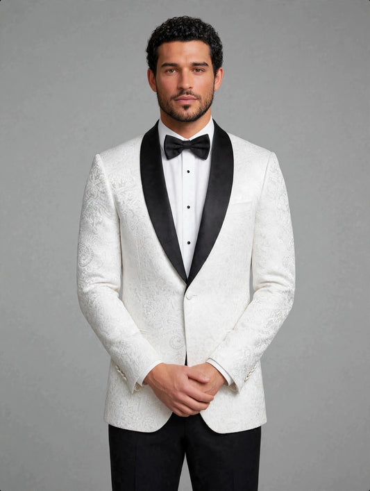 MTM Shawl Jacket Baroque White