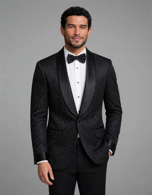 MTM Shawl Jacket Diamond Black