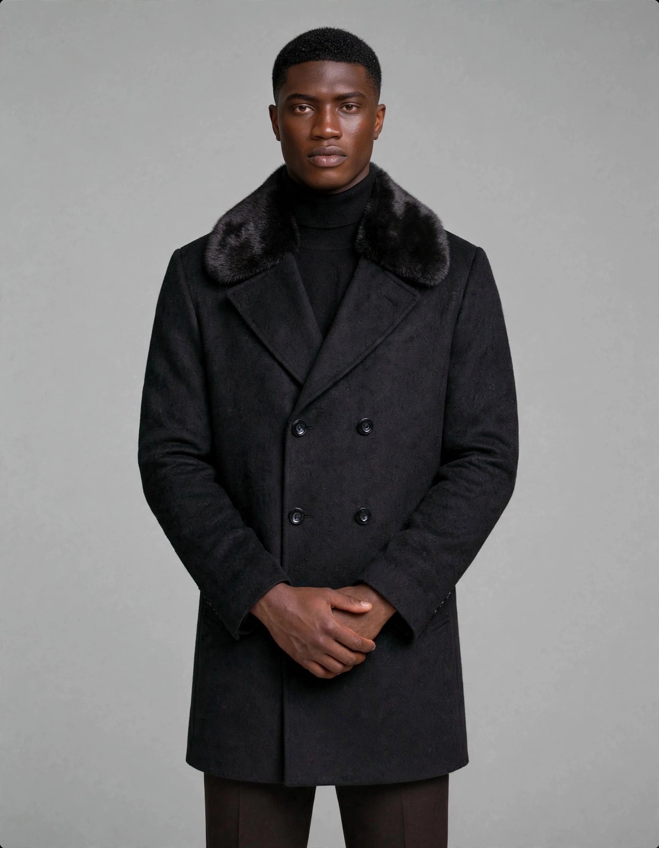 Emory DB Coat Black