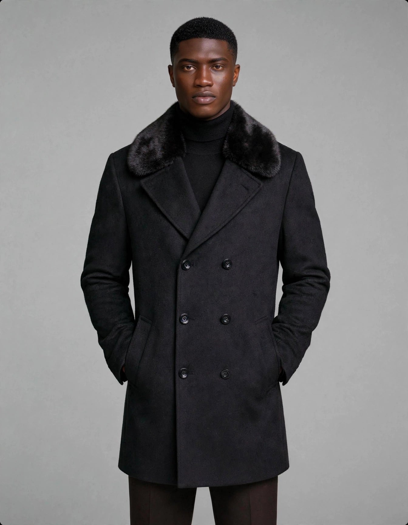Emory DB Coat Black