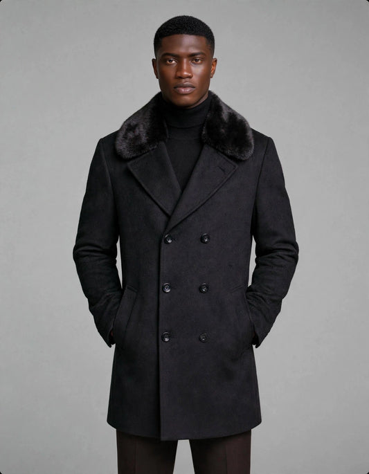 Emory DB Coat Black