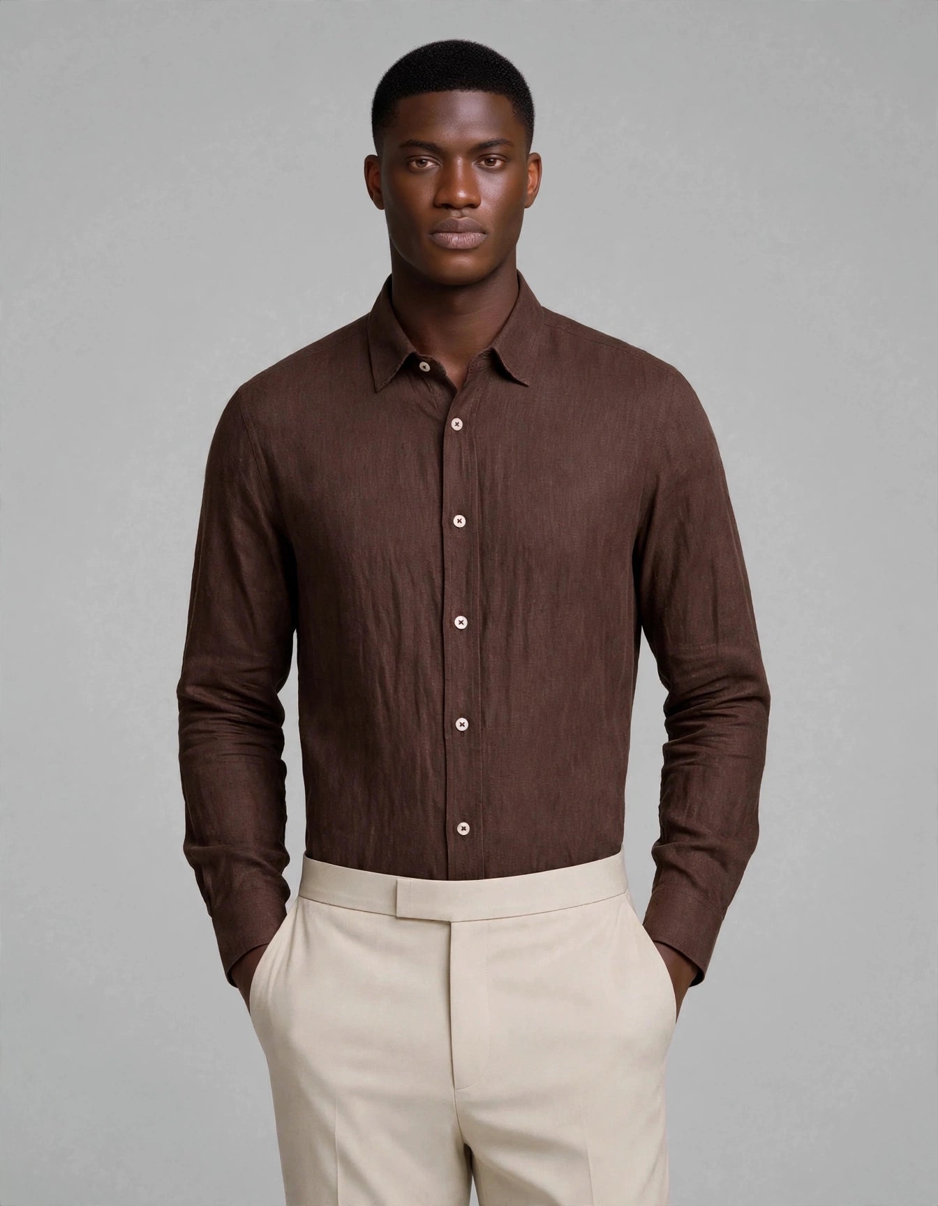 Ernst Linen Shirt Brown