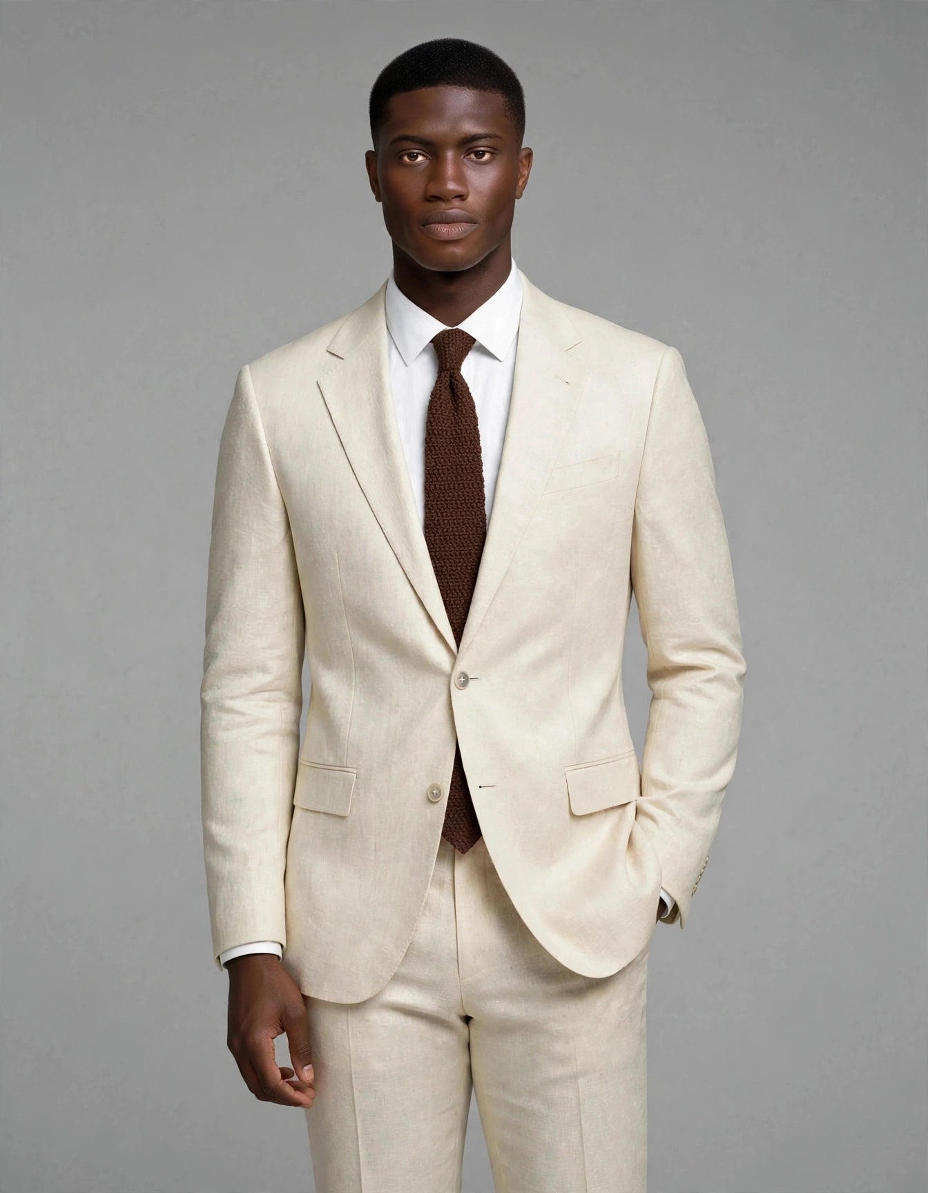 Dillion 2 Piece Suit Ecru