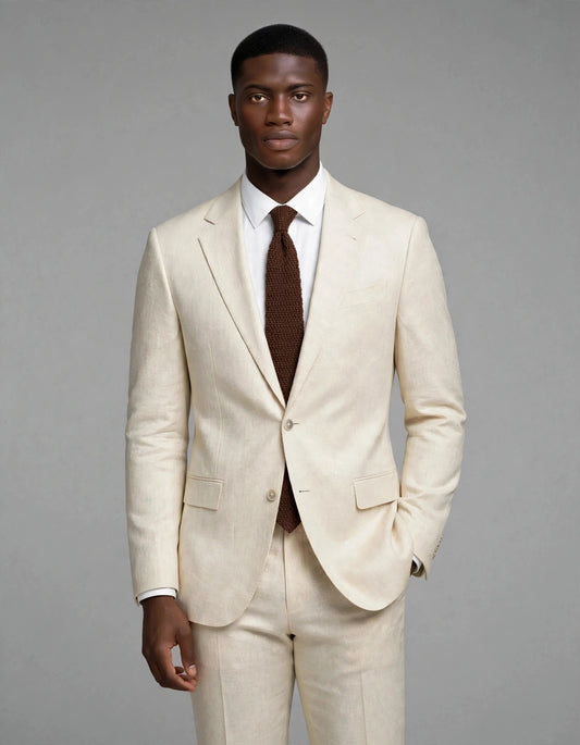 Dillion 2 Piece Suit Ecru