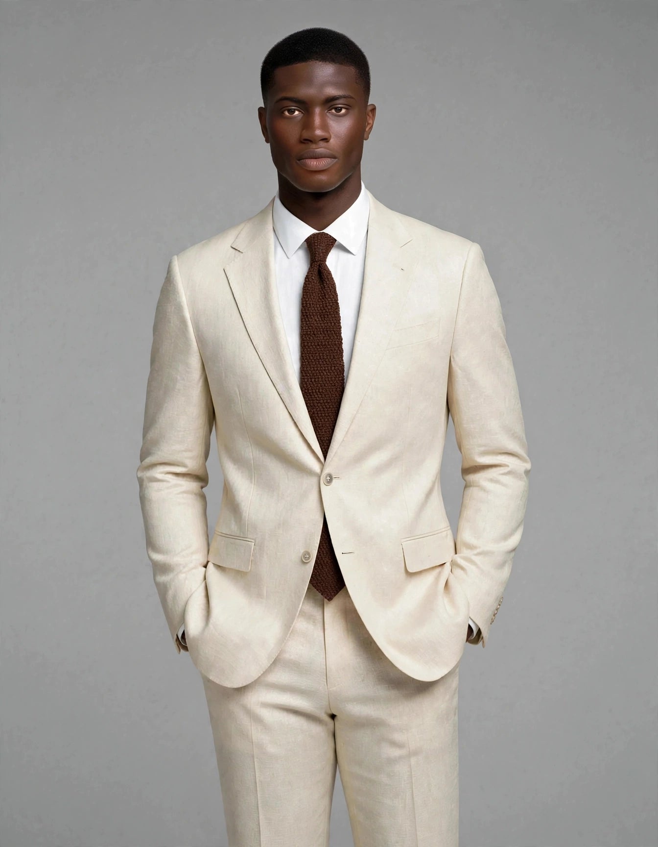 Dillion 2 Piece Suit Ecru