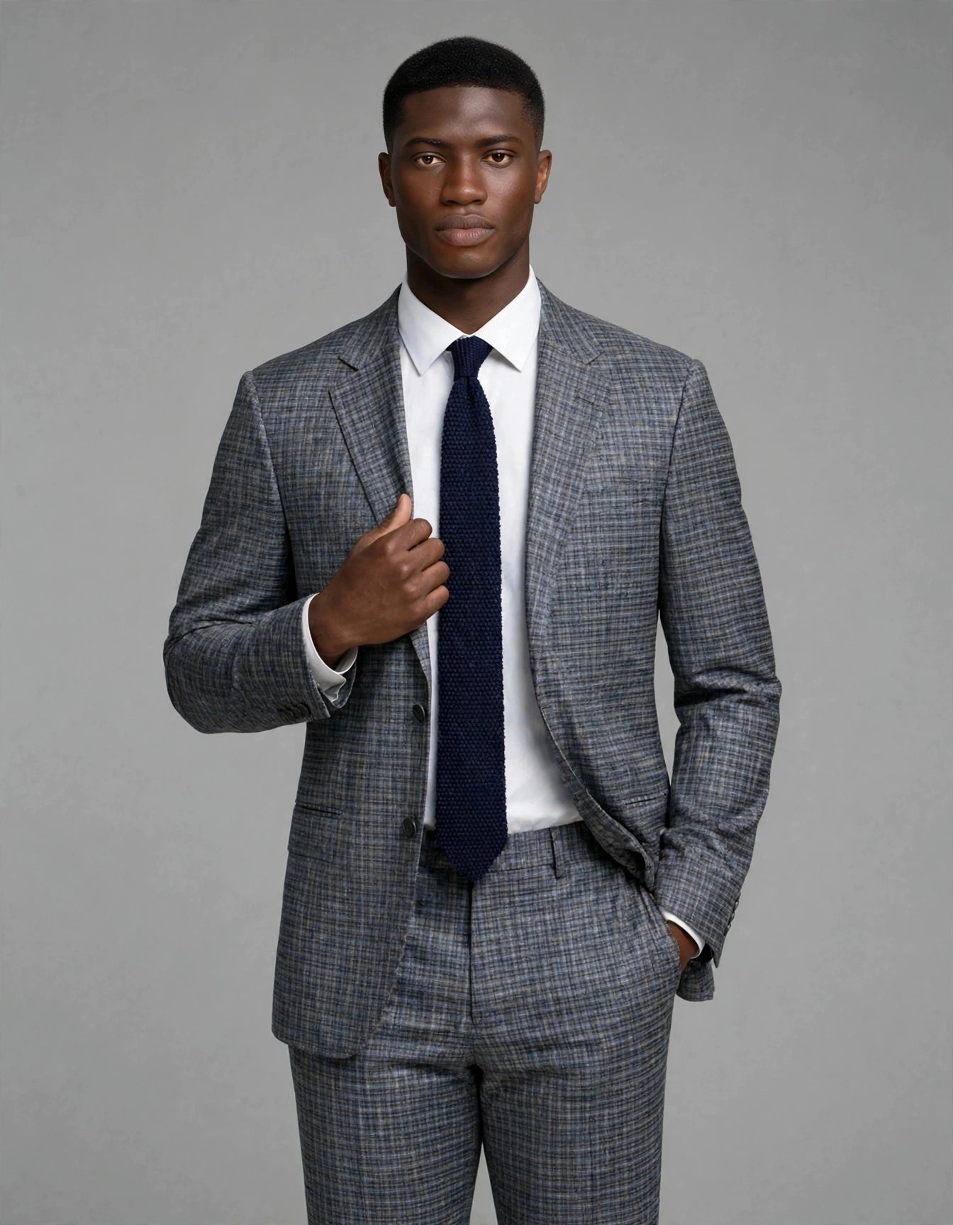 Elio 2 Piece Suit Charcoal Check