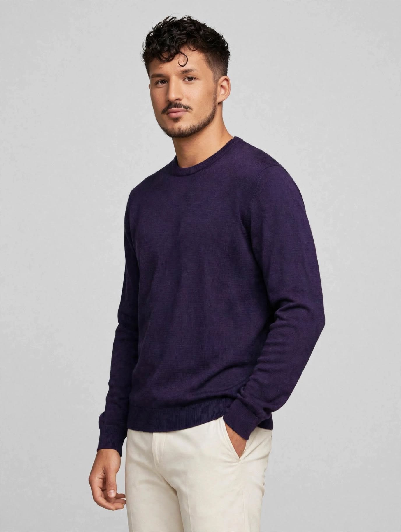 Dustin Crew Neck Knit Mauve