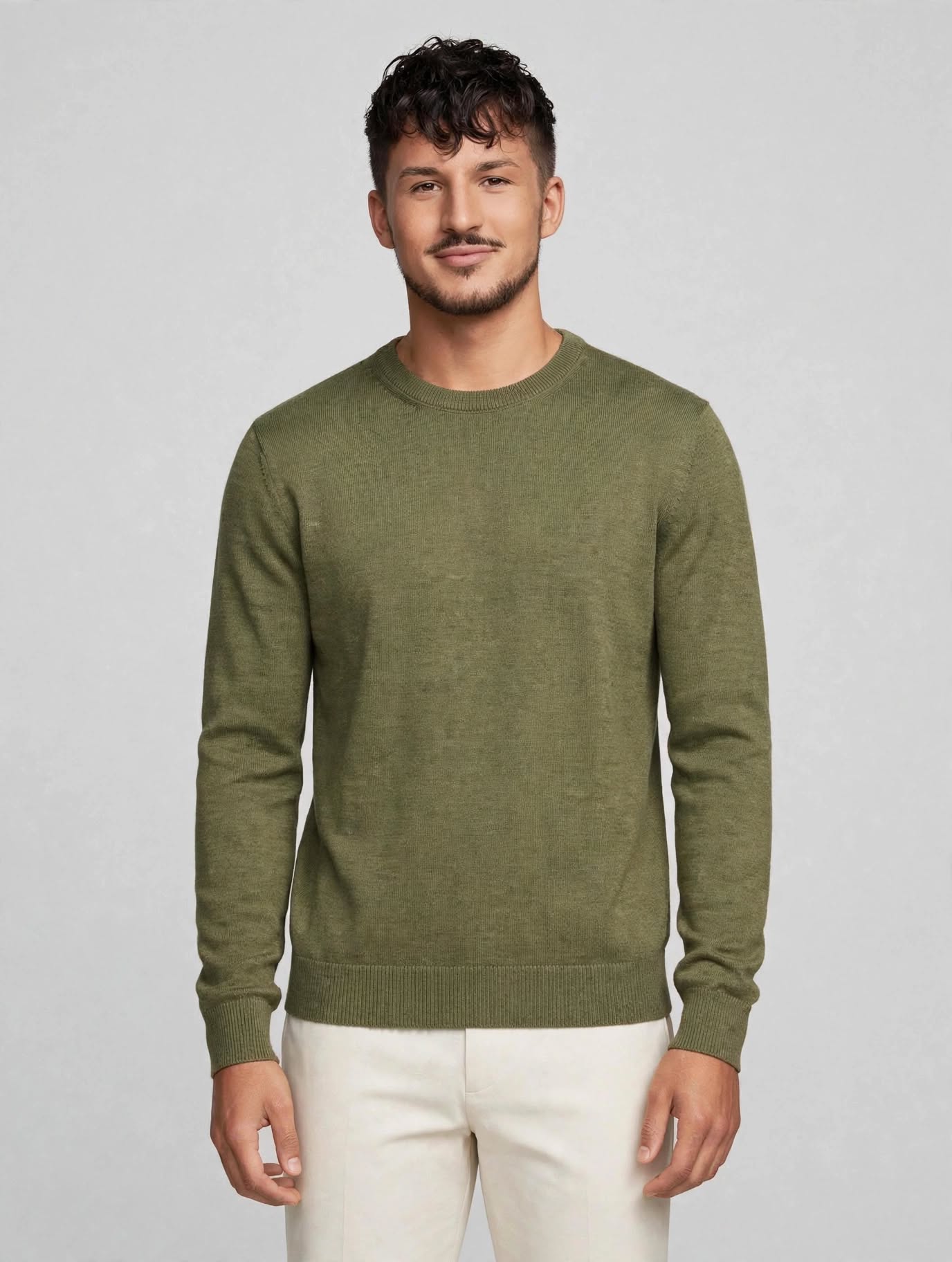 Dustin Crew Neck Knit Khaki