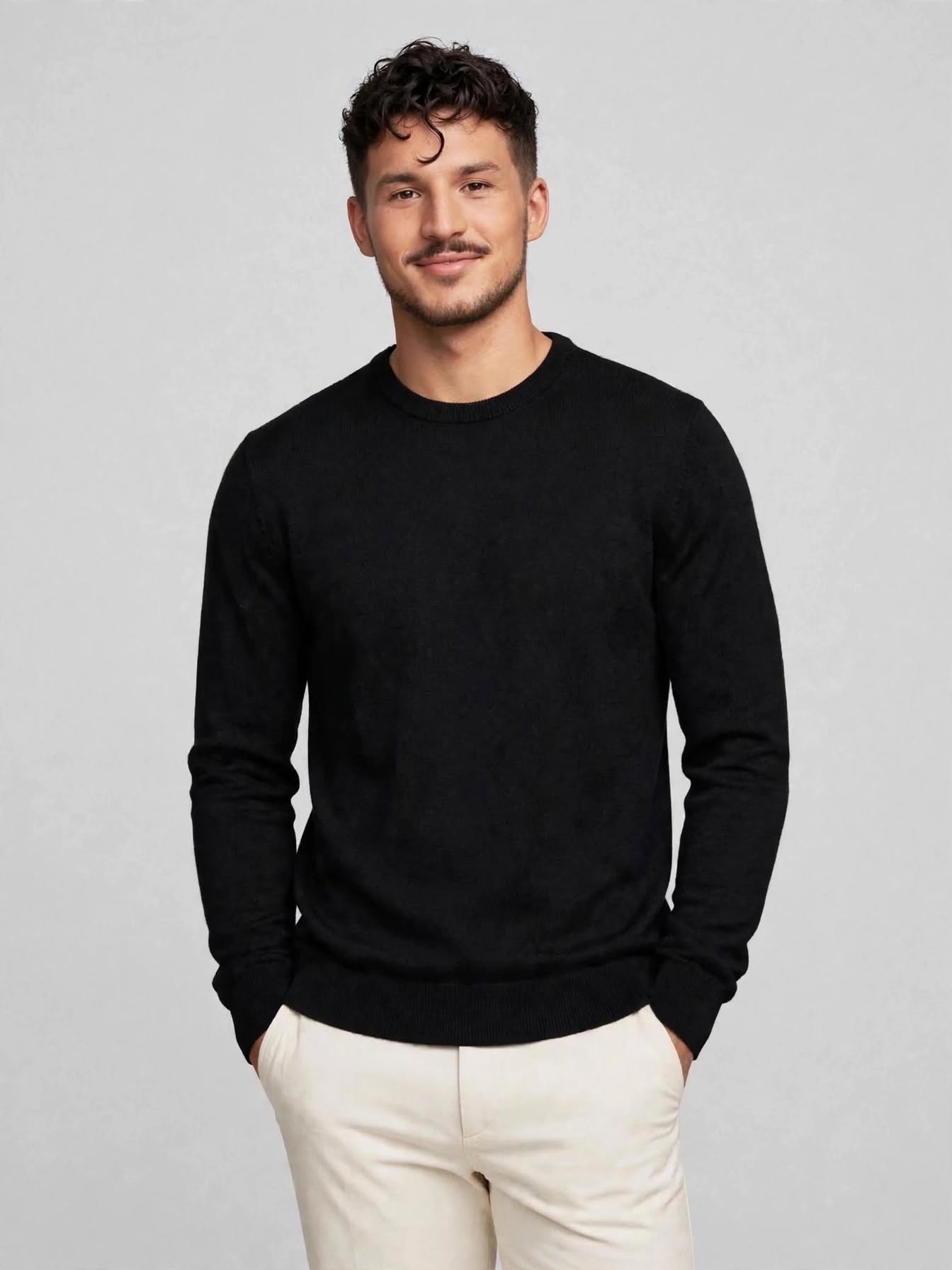 Dustin Crew Neck Knit Black
