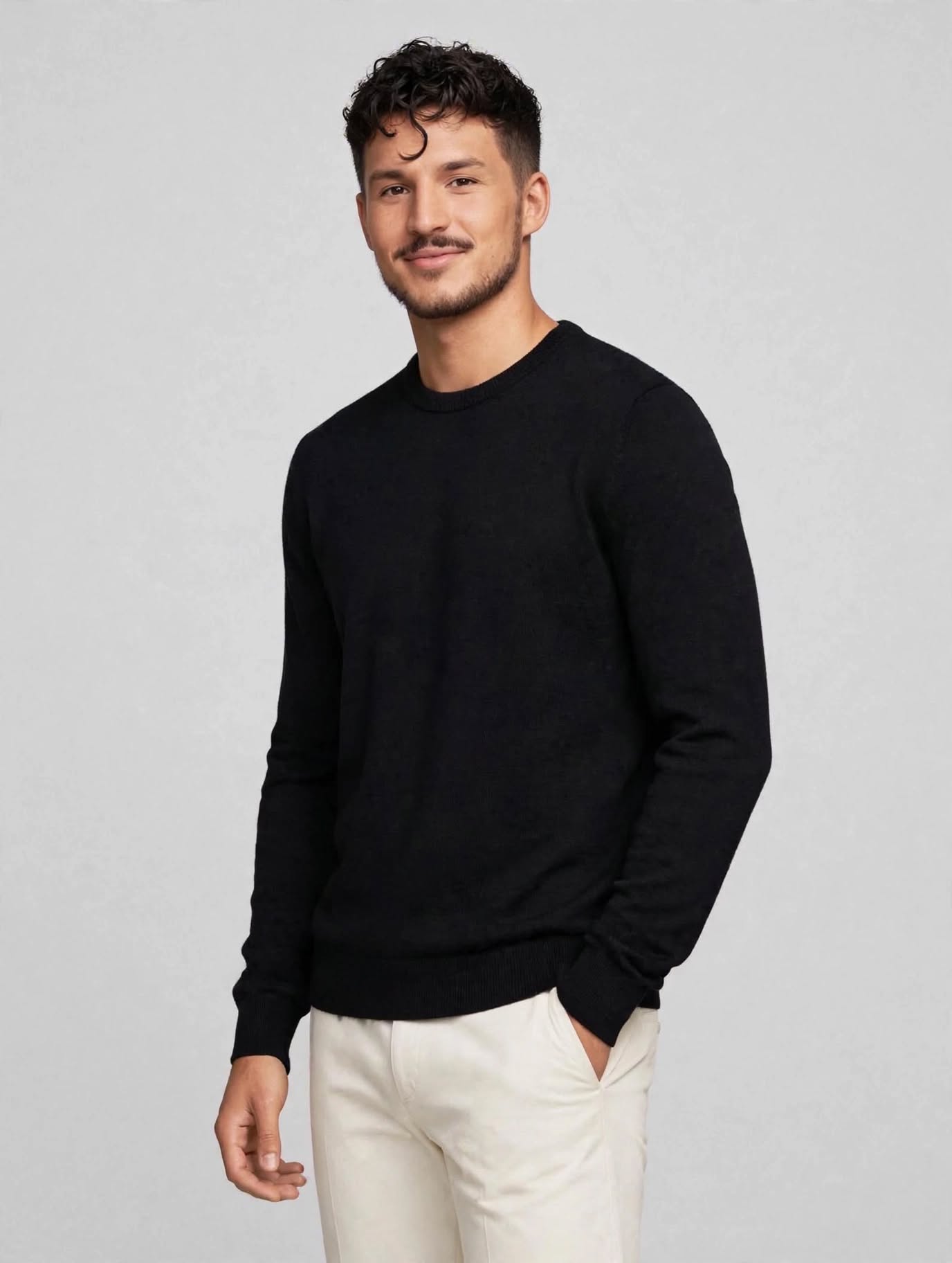 Dustin Crew Neck Knit Black