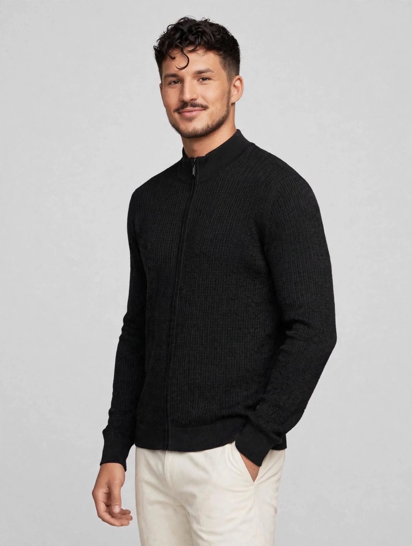 Odin Zip Cardigan Knit