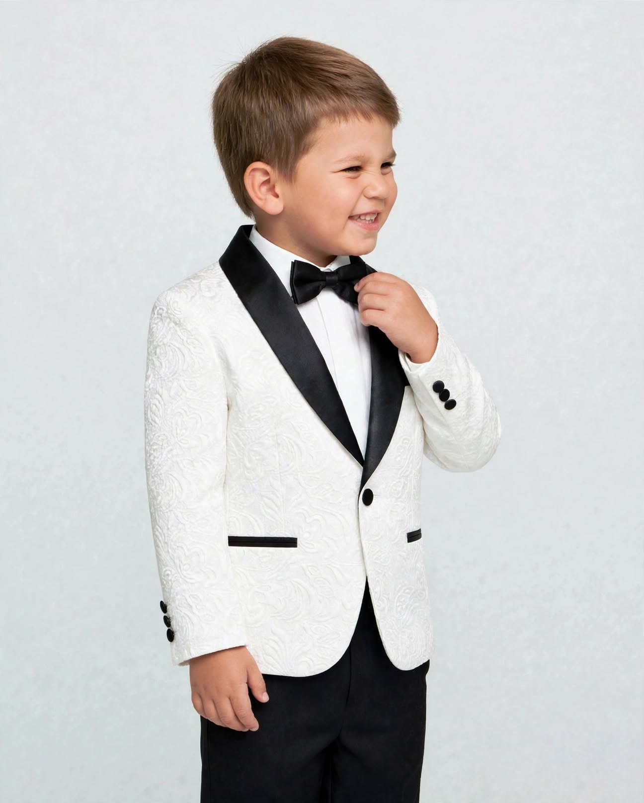 Louis Boys Tuxedo Set White