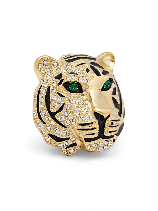 Tiger Brooch Gold