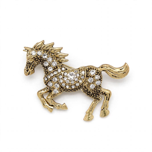 Horse Brooch Gold