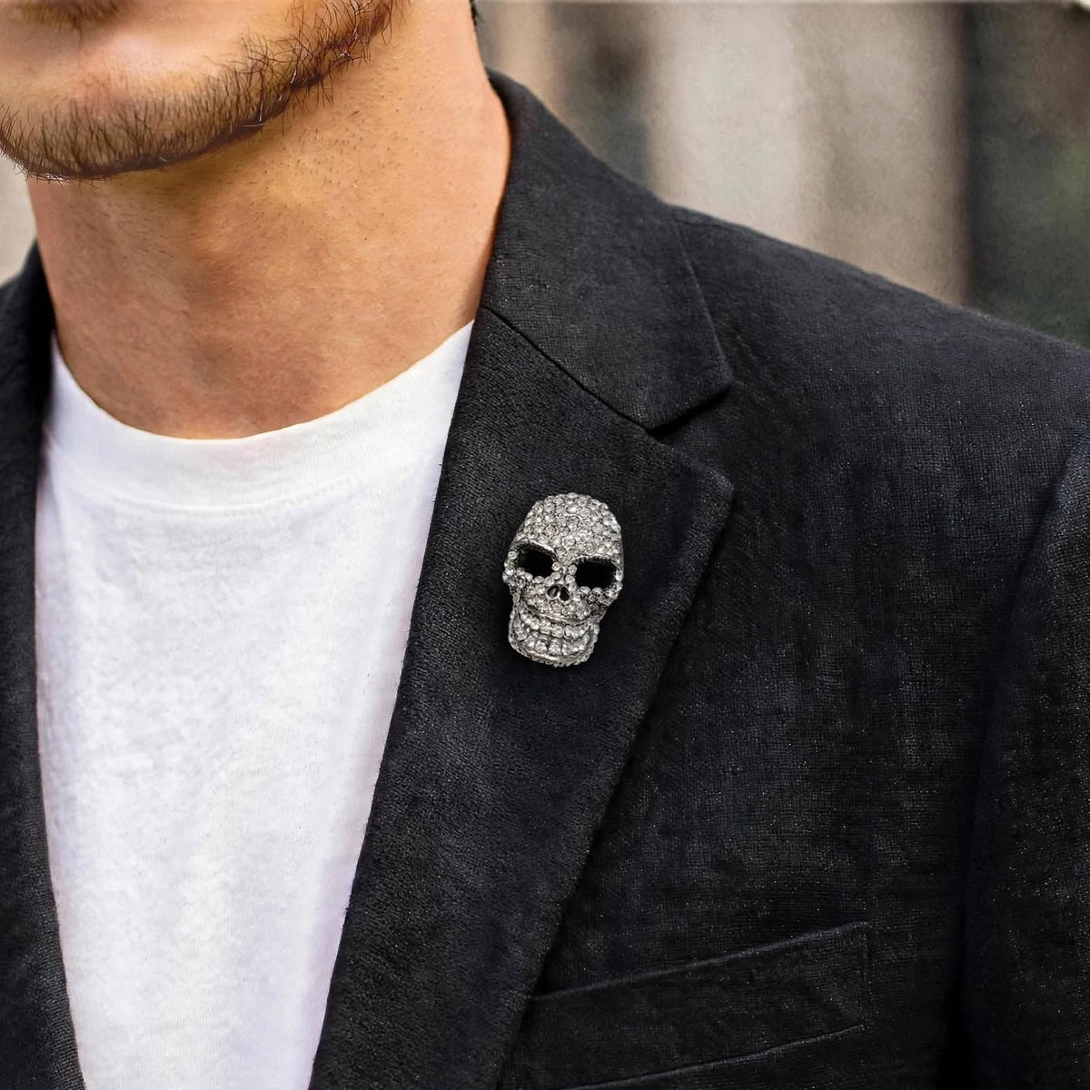 Skull Brooch Silver