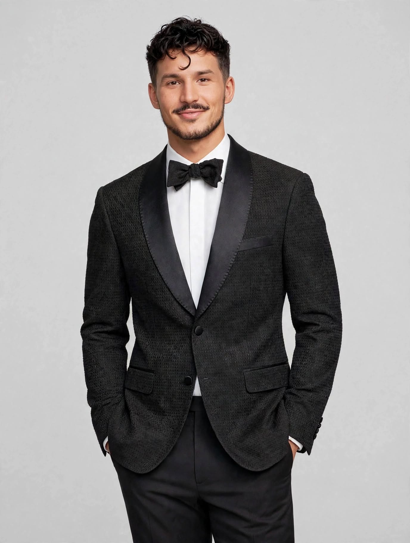 MTM Shawl Jacket Textured Black