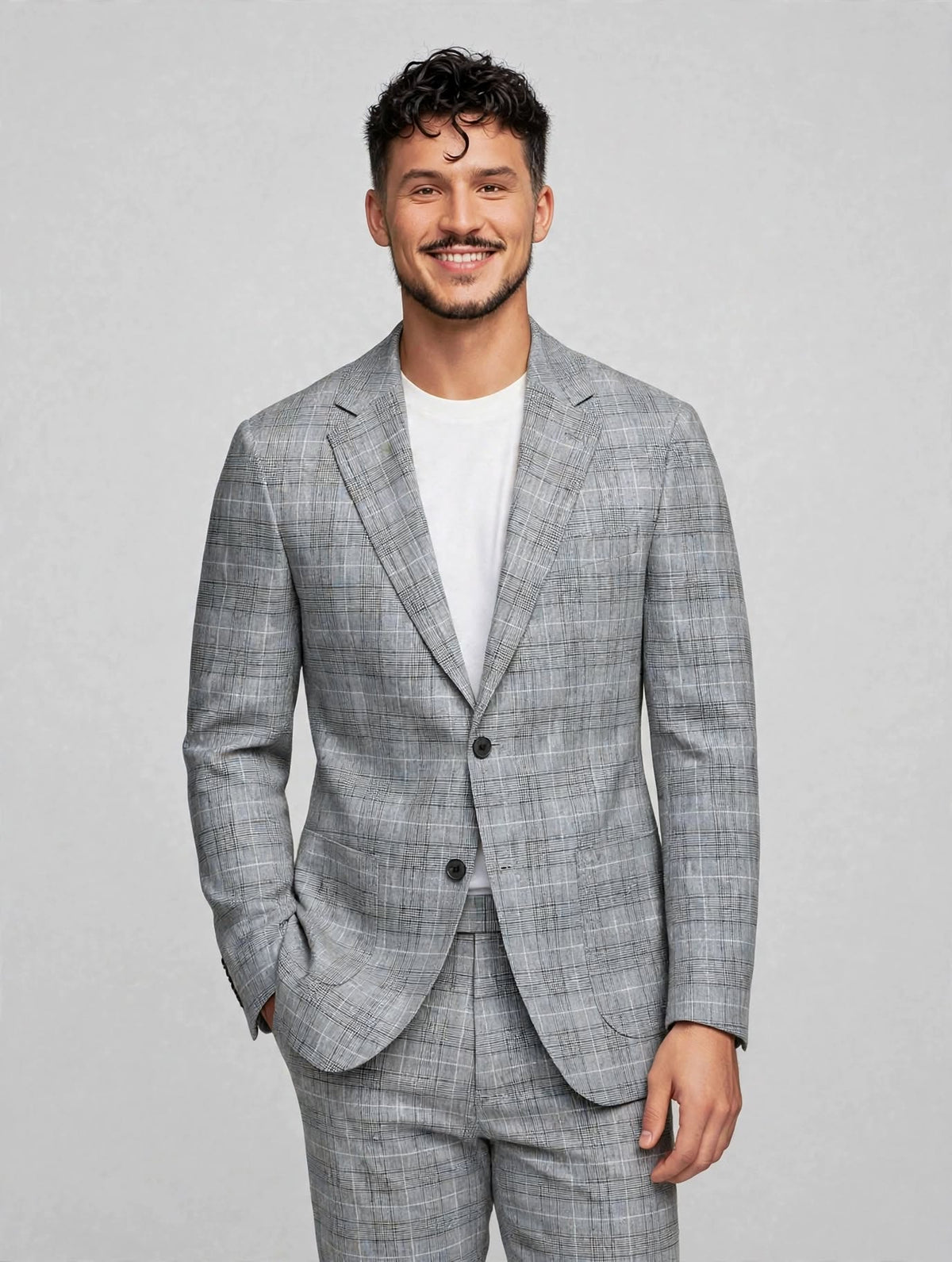 Callaway 2 Piece Suit Set Black  White Check