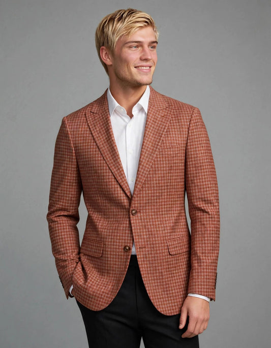 Stuart Blazer Rust Check
