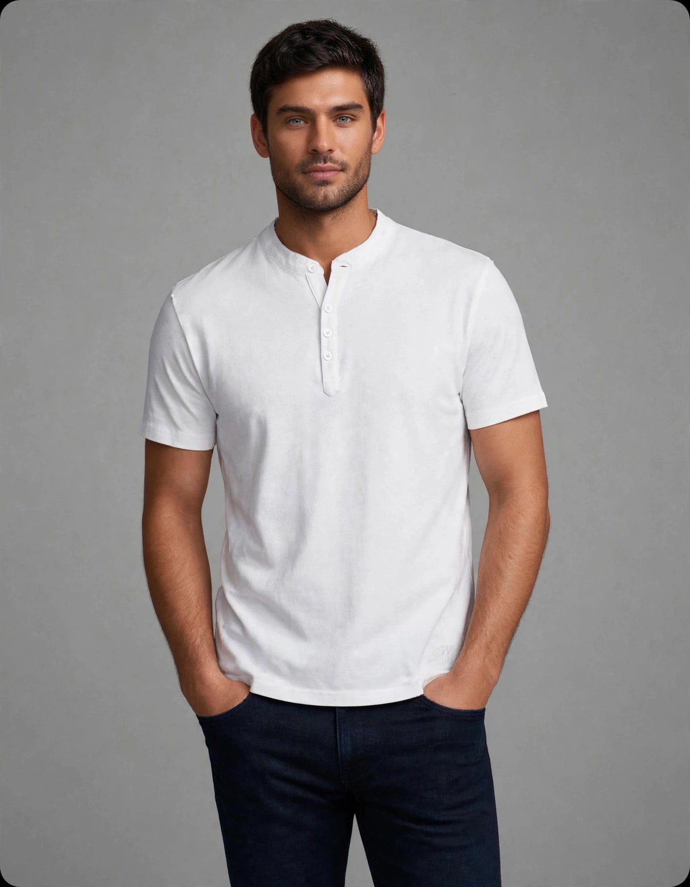 Sera Henley T Shirt White