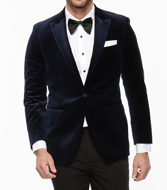 Jamie Velour Jacket Navy