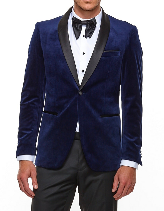 Rowan Velvet Jacket Navy